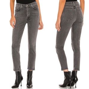 NWT AGOLDE Nico High Rise Slim Fit Gray Jeans - size 31